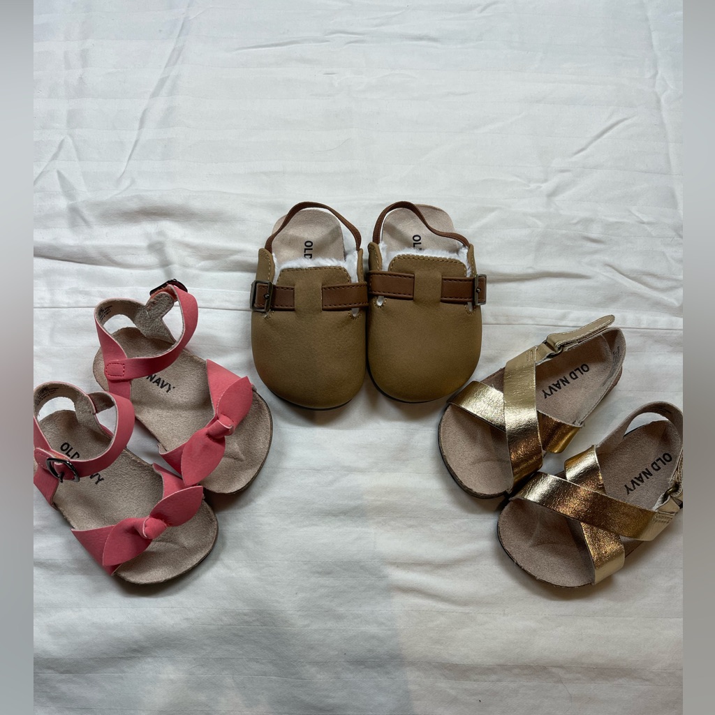 Old Navy Kids Sandals - Pink, Tan, And Gold